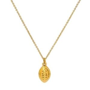 Tiny Tags Football Necklace 14K Gold Plated Adjustable